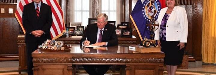 Governor Parson signing HB 1655