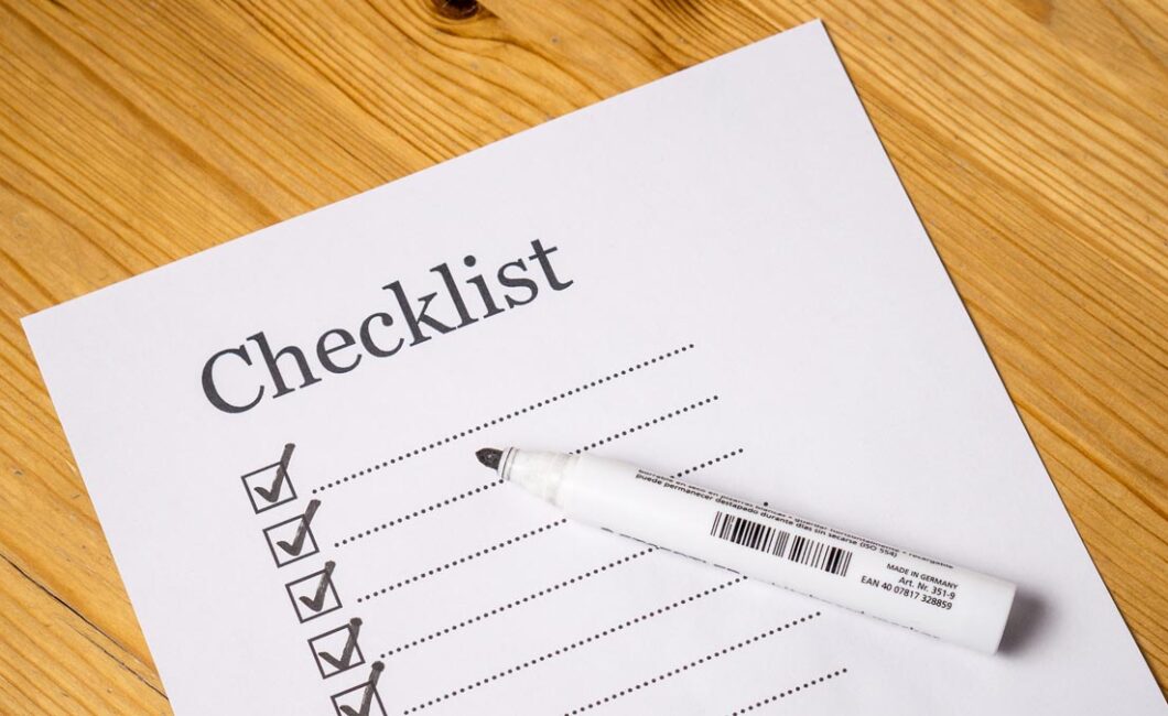 Blank checklist